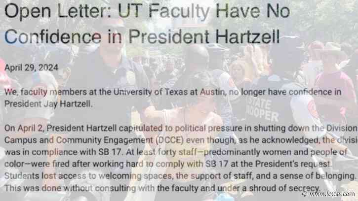 Over 600 UT Austin faculty sign letter of no-confidence in President Hartzell