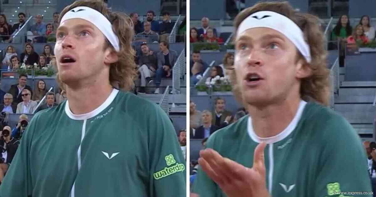 Andrey Rublev rows with Madrid Open umpire in latest hawkeye controversy at event