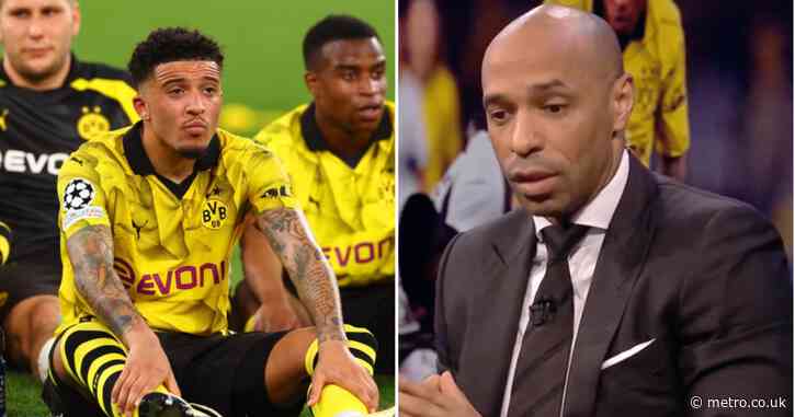 ‘Well done, big man’ – Thierry Henry sends touching message to Jadon Sancho after Borussia Dortmund’s win over PSG