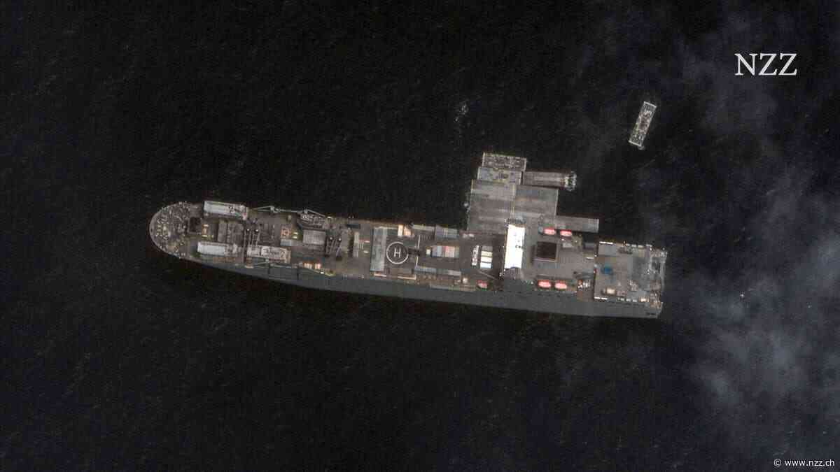 SERIE - Satellitenbild der Woche: Die USA bauen vor der Küste Gazas einen schwimmenden Hafen