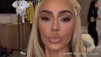 Kim Kardashian wears long blonde wig for pouty selfie after surprising fans with bra size reveal