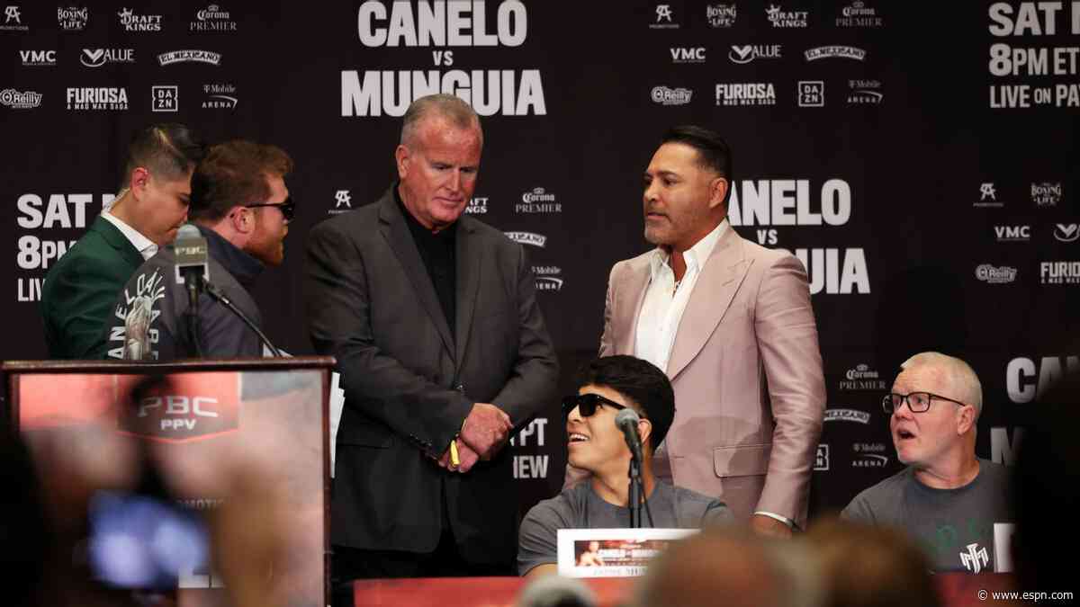 Canelo, De La Hoya trade verbal blows at presser