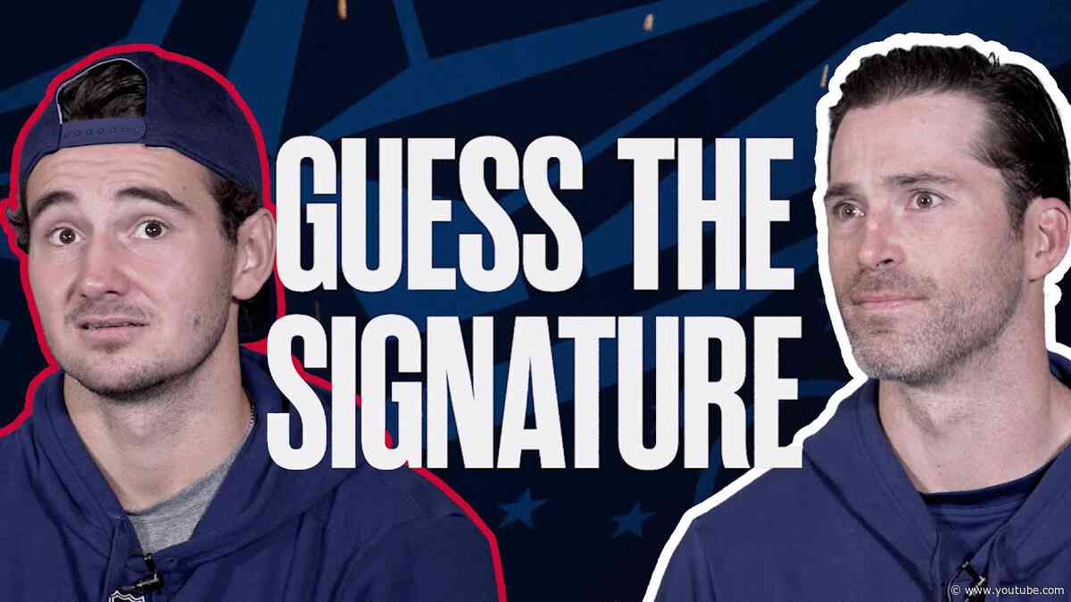 Is this the MOST DIFFICULT GAME of Blue Jackets GUESS THE SIGNATURE this season?! 🤔🧐