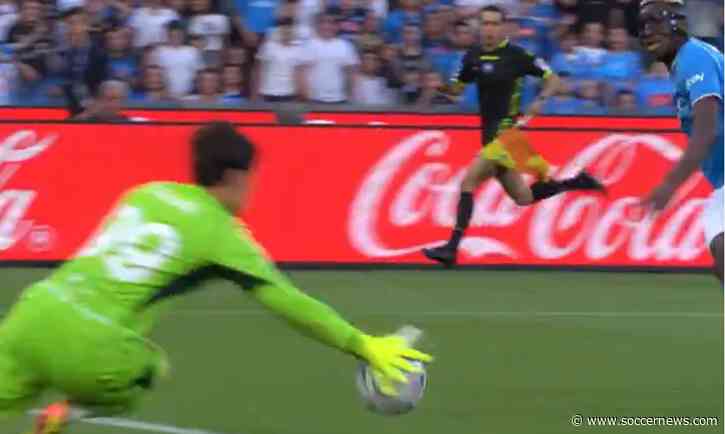 Roma goalkeeper Mile Svilar denies Napoli star Victor Osimhen (Video)