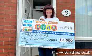 Joy as social prescriber wins Made in Bury Weekly £2,000 Draw