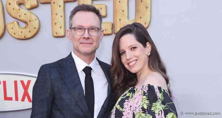 Christian Slater & Wife Brittany Reveal They're Expecting Baby No. 2 at 'Unfrosted' Premiere