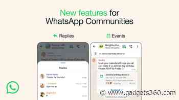 WhatsApp Communities to Get New Events Feature, Replies to Announcement Groups