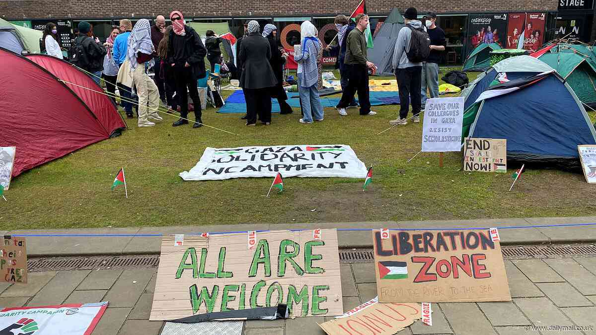 Pro-Palestine students inspired by US campus protests set up tents on university lawns across Britain as they take a stand against Israel's war in Gaza
