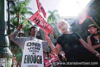 Union hotel workers rally to kick-start bargaining