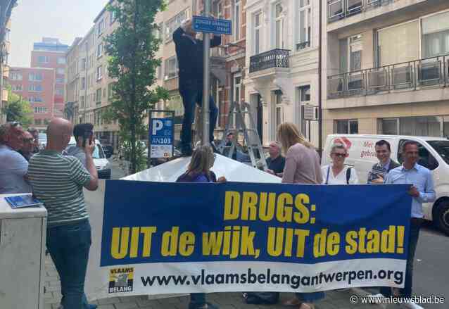 Vlaams Belang voert actie tegen drugsaanslagen in Gounodstraat