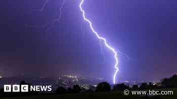 Spectacular thunderstorms rumble across UK