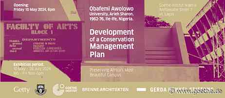 Exhibition : 10.05.2024, Obafemi Awolowo University, Arieh Sharon, 1962-76, Ile-Ife, Nigeria. Development of a Conservation Management Plan