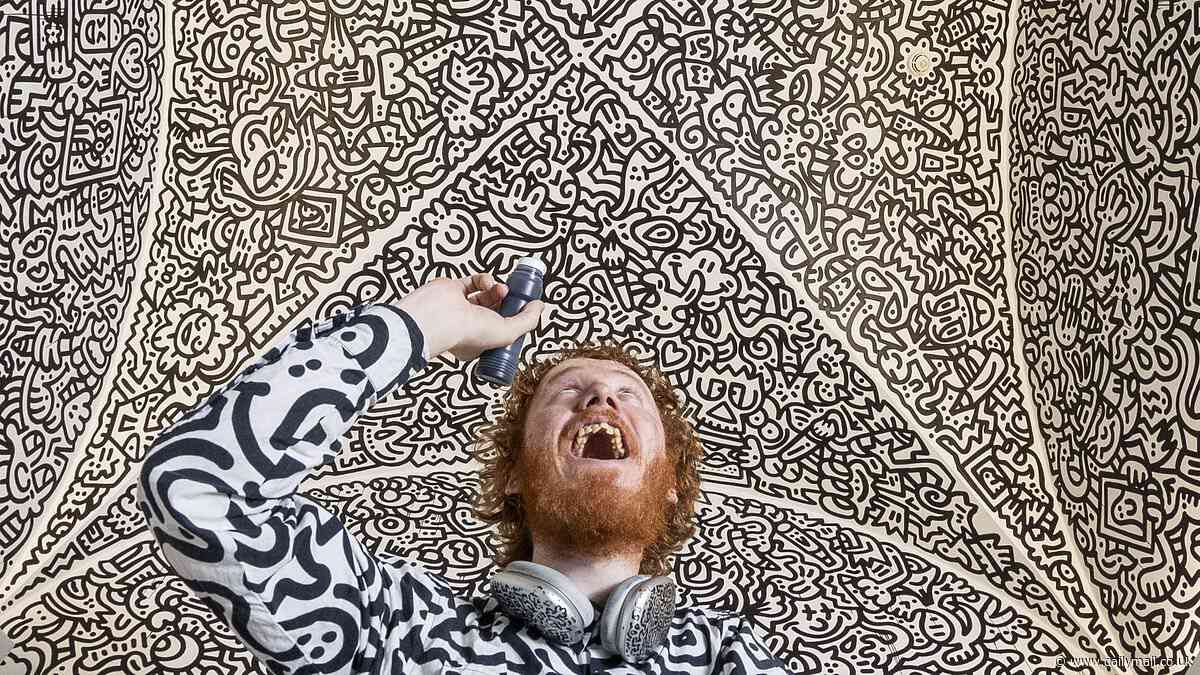 Mr Doodle gets his first UK exhibition: Internet art sensation Sam Cox will fill museum walls, floor and ceiling with his trademark black and white sketches after spending two years covering every inch of his £1.35m house