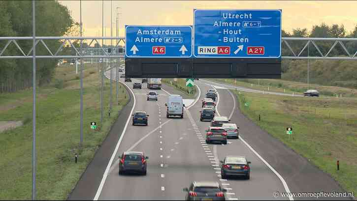 Almere - A6 bij Almere krijgt verjongingscrème, snelweg twee keer dicht voor onderhoud