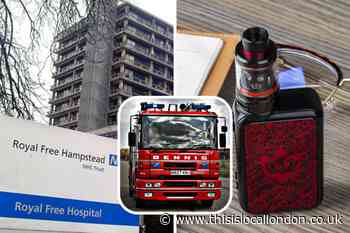 Fire at Royal Free Hospital after vape battery explodes