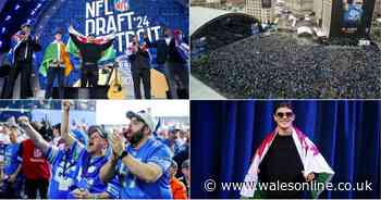 Louis Rees-Zammit rocks massive NFL event as he flies Welsh flag in front of millions