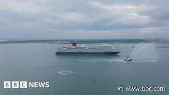 Aerial video shows new cruise ship welcomed home