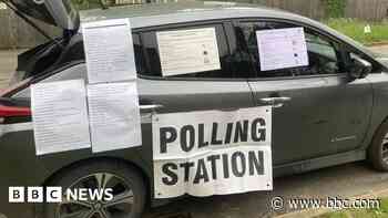 Ballots cast in car as polling station locked