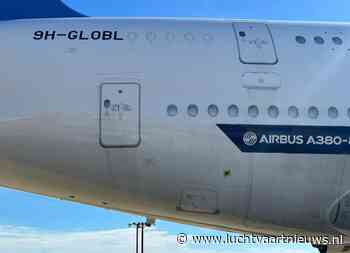 In beeld: eerste Airbus A380 voor Global Airlines aangekomen in Verenigd Koninkrijk