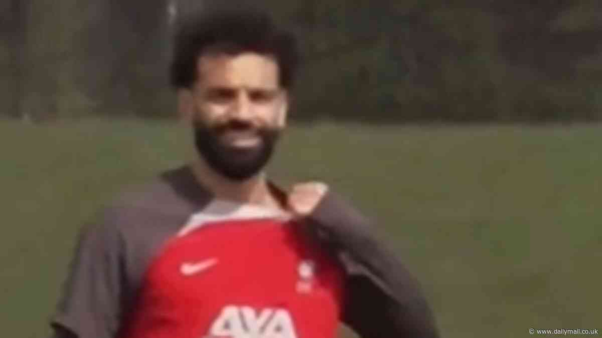 Smiling Mo Salah trains with Liverpool team-mates ahead of Tottenham clash, as he appears to put ugly touchline spat with Jurgen Klopp behind him