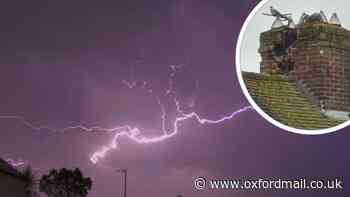 Storms: Wallingford house damaged in lightning strike