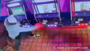 Man seen on video attacking gaming machines at Hialeah business with axe