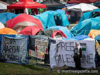 Police presence ramps up at pro-Palestinian encampment ahead of counter-protest