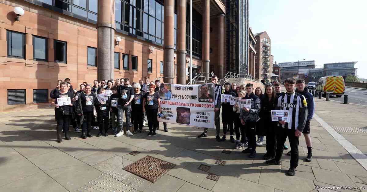 Loved ones of Blyth teens killed by dangerous driver demand tougher sentences as they march to court