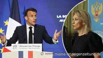 Macron spricht wieder von Nato-Soldaten in der Ukraine – Lawrow-Sprecherin reagiert