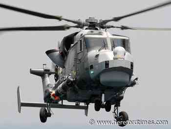 Military Westland Wildcat AH1 spotted over Hereford