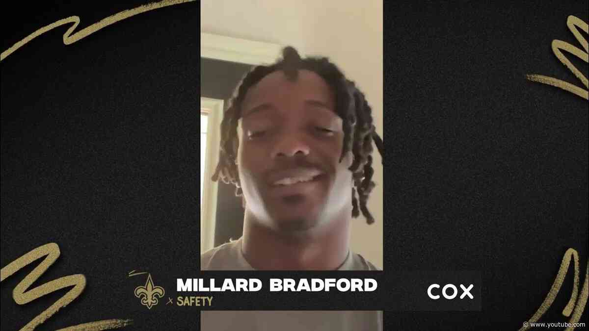 Millard Bradford's first interview with New Orleans Saints