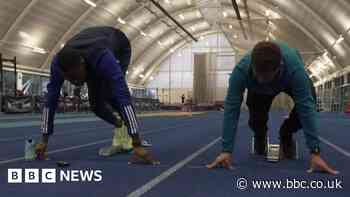 BBC presenter lines up with Britain's fastest man