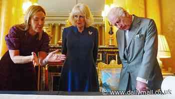 King Charles and Queen Camilla receive their Coronation Roll - almost a year since they were crowned at Westminster Abbey