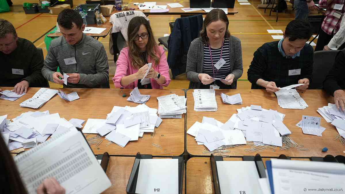 Tories could be knocked into THIRD in Blackpool South by-election as sources say Labour 'are a shoo-in for victory' and Reform could have outperformed expectations - as counting gets underway