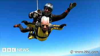 Freefalling 90-year-old completes charity skydive