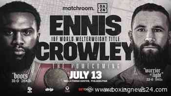 IBF Welterweight Champion Jaron ‘Boots’ Ennis defends against Cody Crowley in July 13th