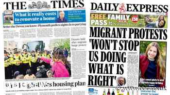 The Papers: 'PM to offer Ireland Rwanda deal' and migrant barge protests