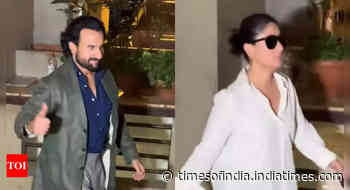Saif-Kareena spotted in 'chalk and cheese' looks