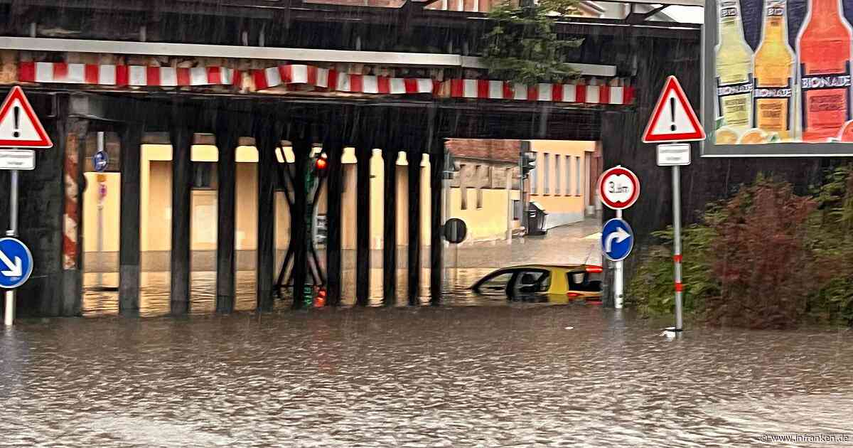 Unwetter in Franken sorgt für massive Überflutungen - hunderte Feuerwehr-Einsätze