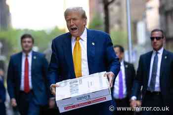 Donald Trump delivers pizza to New York City firefighters in post-court campaign stop