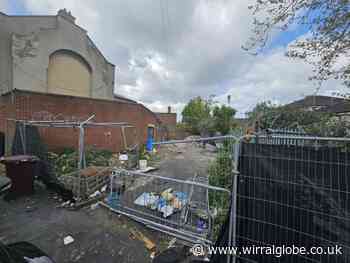 Fly tipping removed from behind derelict Wirral pub
