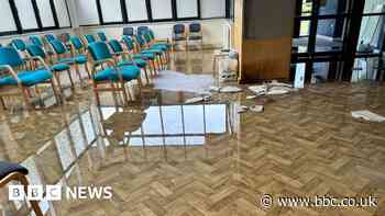 Ceiling collapsed as flood hit GP surgery