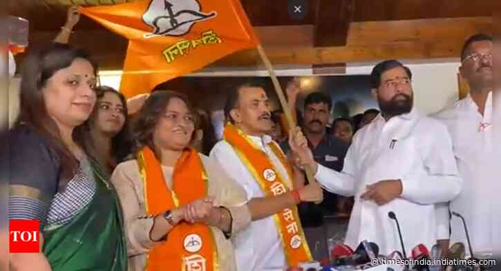 Former Congress leader Sanjay Nirupam joins Eknath Shinde-led Shiv Sena along with his wife and daughter