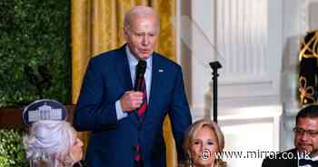 Joe Biden 'lowers Jill's levels of authority' as he 'gate-crashes' first state dinner for teachers