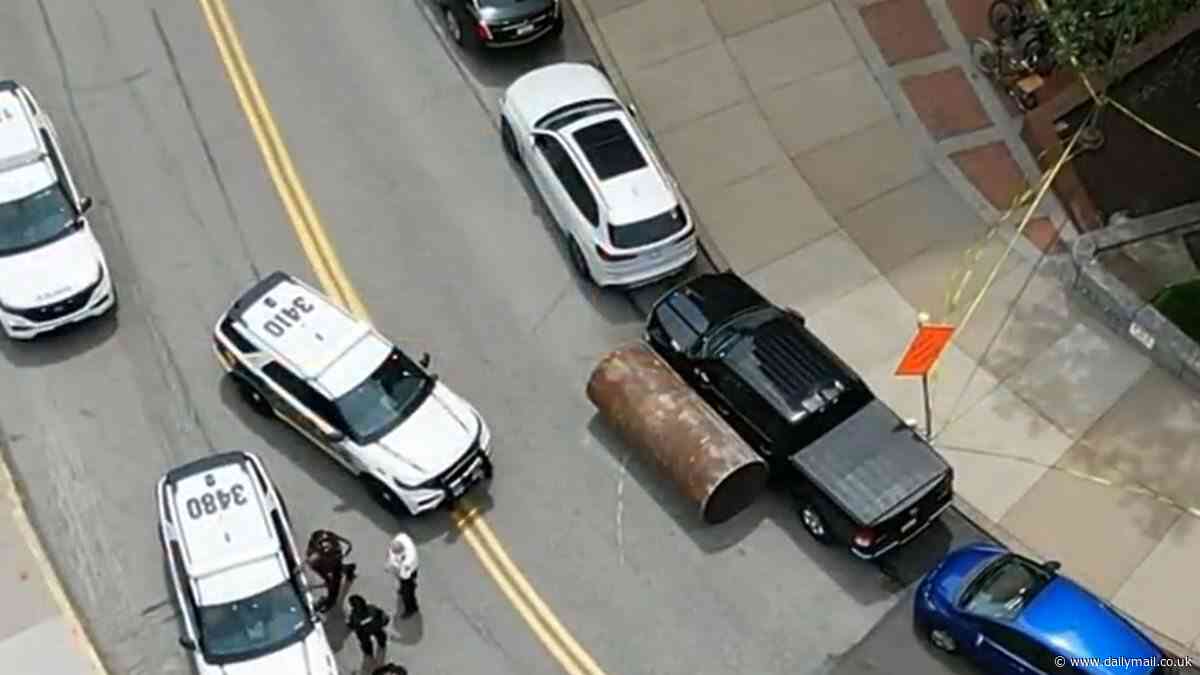 Pennsylvania woman is killed on sidewalk after being hit by runaway metal cylinder from nearby construction site
