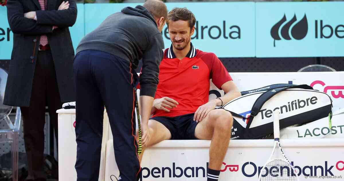 Daniil Medvedev explains sudden injury scare that forced him to retire from Madrid Open
