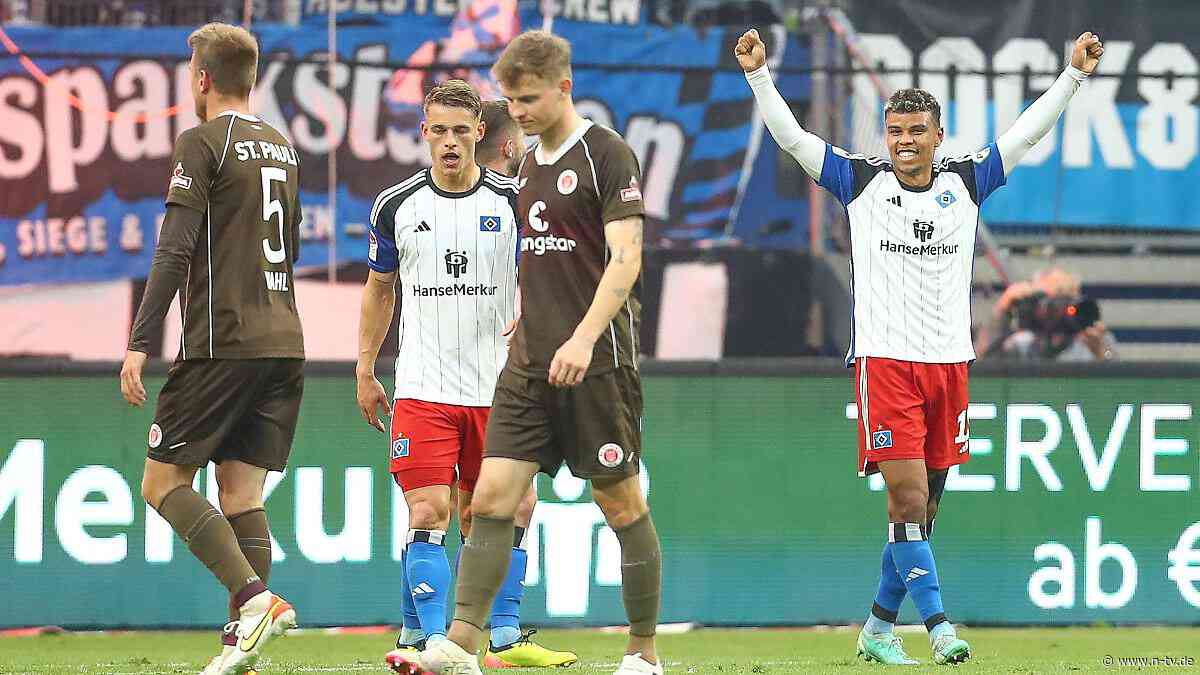 Tore aberkannt, ganz später Sieg: HSV vermasselt Pauli den vorzeitigen Aufstieg dramatisch