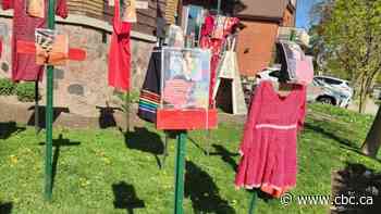 Red T-shirt stolen from Healing of the Seven Generations display ahead of Red Dress Day