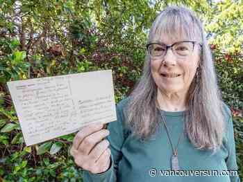 Esquimalt woman finally receives postcard from Galapagos — 33 years later