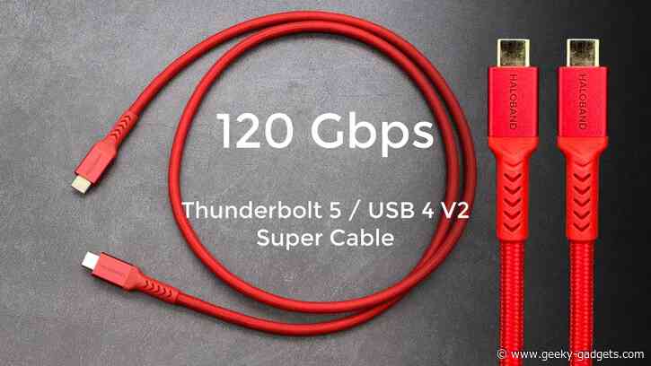 120 Gbps Thunderbolt 5 braided charging cable $23